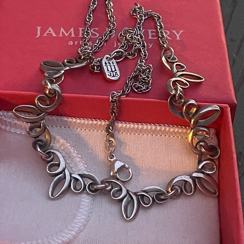 James Avery Silver Leaf Necklace